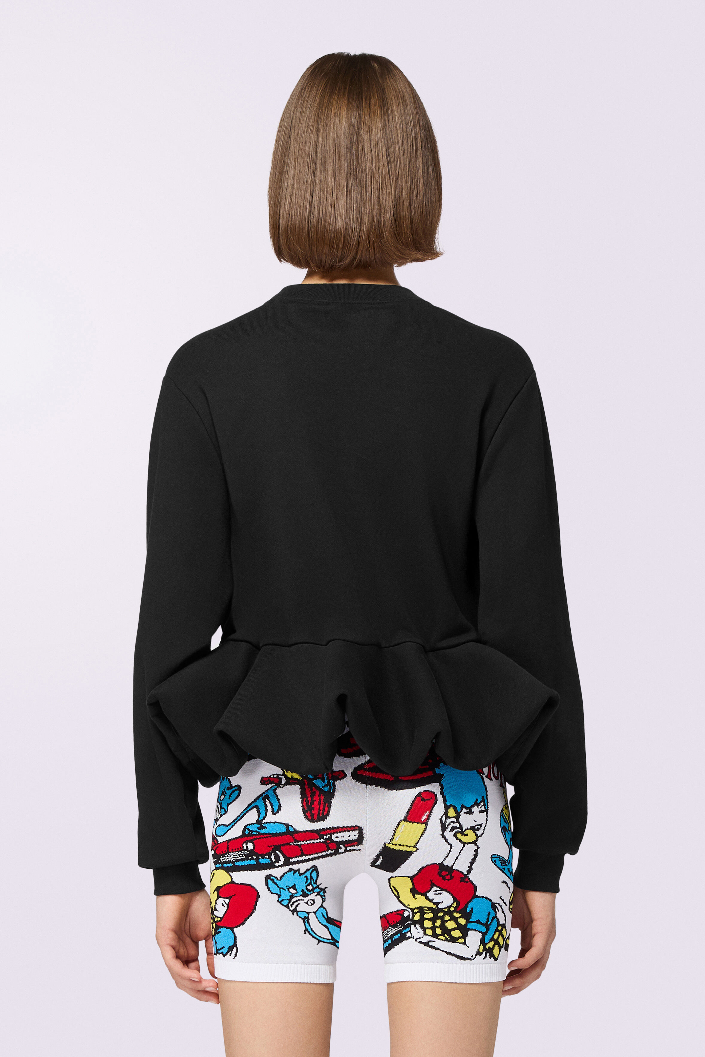 Peplum Sweatshirt Black